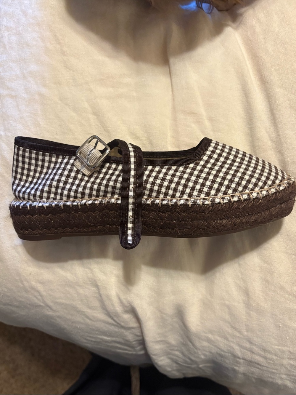 Maeve Brown Gingham Mary Jane Espadrilles - Picture 4 of 5